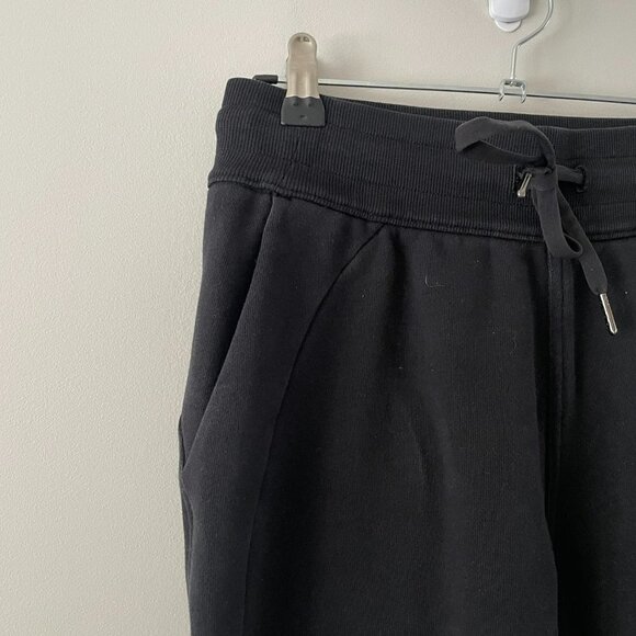 Lululemon 2020 High Rise Drawstring Waist Cotton Terry Scuba Jogger Black 4 - Picture 6 of 8